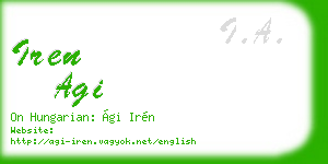iren agi business card